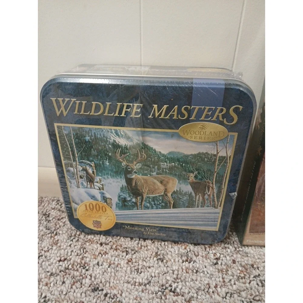 Wildlife Masters Woodland Series Morning View 1000 Piece Puzzle Lot Of 2!! New!!
